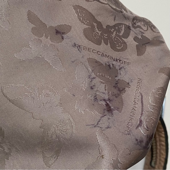 REBECCA MINKOFF REGAN pink leather black hardware top handle zipper closure bag - Picture 11 of 11